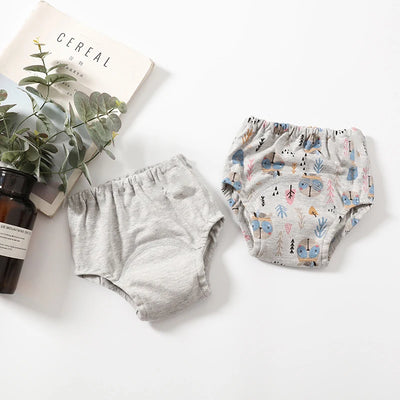 100% Cotton Baby Training Pants 4 Layers Washable Diaper Learning Pants Infant Cotton Shorts Underwear
