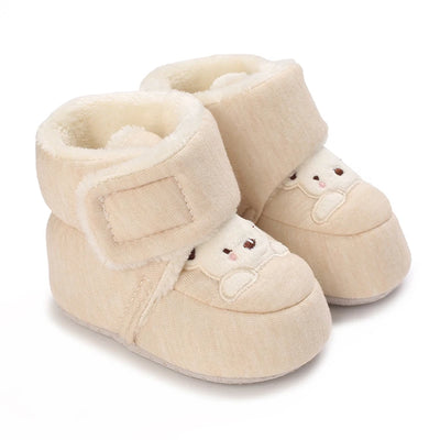 Winter Cute Cartoon Baby Boots for Boys and Girls Cotton Soft Sole Anti slip and Warm Preschool Children's Walking Shoes with