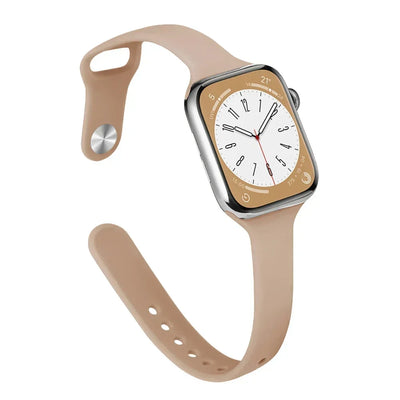 Slim Silicone Strap For Apple Watch Band 45mm 44mm 40mm 41mm 42-38mm sport bracelet iwatch series 8 7 se 3 4 5 6 9 ultra 2 49mm