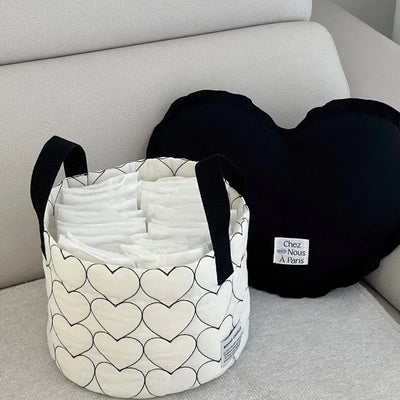 South Korea Ins Dirty Clothes Storage Basket Baby Diaper Storage Basket Home Quilted Children's Toys Clutter Sorting Basket