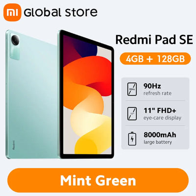 2025 Global Version Redmi Pad SE 128GB / 256GB Snapdragon® 680 Mi Tablet Quad speakers Dolby Atmos® 90Hz 11" Display 8000mAh