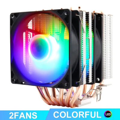 6 Heatpipes RGB CPU Cooler Radiator Silent PWM 4PIN 150W For Intel LGA 1150 1151 1155 1200 1366 2011 X79 X99 AM3 AM4 Ventilador