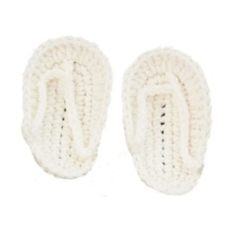 Newborn Photography Props Crochet Set Multicolors Slippers Handmade Knitted Slippers Set DIY Studio Accessories 10 Color