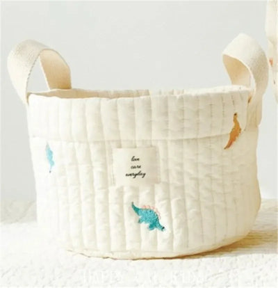 South Korea Ins Dirty Clothes Storage Basket Baby Diaper Storage Basket Home Quilted Children's Toys Clutter Sorting Basket