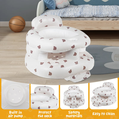 Baby Inflatable Sofa Children Infant Seat PVC Shining Foldable Portable Bath Chairs Table Stool Practice Sitting Sofa Seat