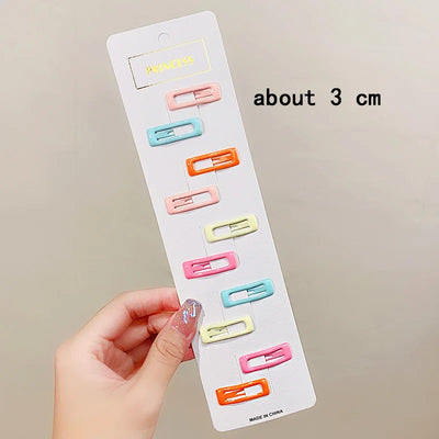 10pcs/set Cute Colorful Star Waterdrop Shape Hair Clips For Girls Children Lovely Hair Decorate Hairpins Kids Hair Accessories