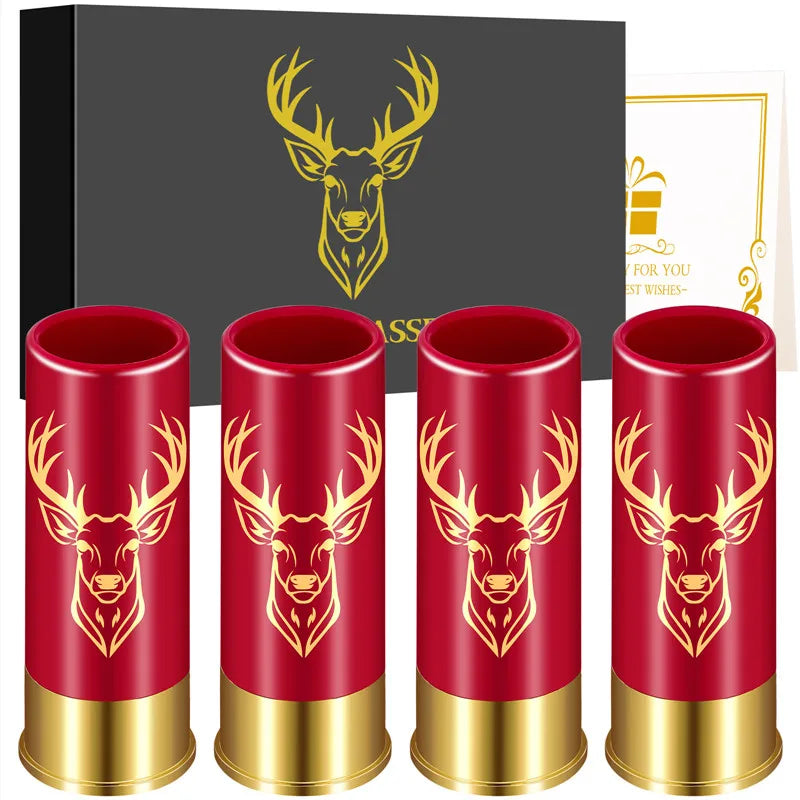 12GA Suit Small Bullet Shot Cups Elk Design Plastic Shot Glasses for  Bar Pub Club Restaurant Wedding Party Drinkware Gift Set