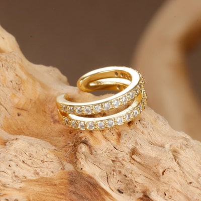 1PC Stainless Steel Zircon Clip Earrings Female Buckle Ear Cuff No Piercings Fake Cartilage Ear for Women 2024 Fashion Jewelry
