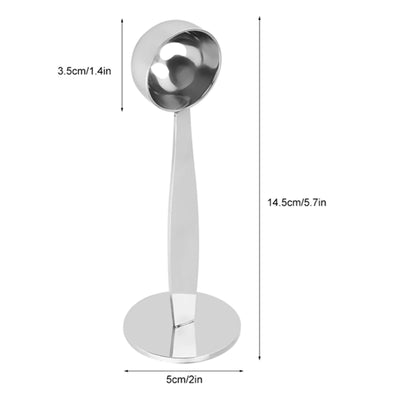 2 In 1 Coffee Powder Tamping Scoop Stainless Steel Measuring Spoon Coffee Bean Coffee Maker Grinder Accessories Kitchen Tools