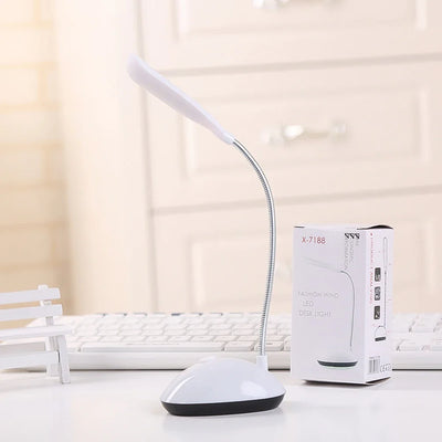 Battery Operated LED Reading Night Lamp Flexible Table Light Foldable Switch Desk Working Study Light For Kids Student Office