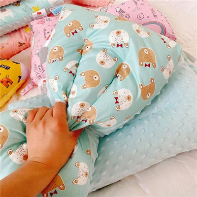 1PC CARTOON COTTON BEAN VELVET PILLOW CORE FOR CHILDREN 0-10 YEARS OLD | BABY COMFORT PILLOW 30*50CM, CUTE CARTOON PRINTING, SOFT