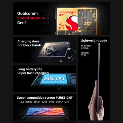 LEGION Y700 2023 Snapdragon 8+ Octa Core 256GB / 512GB 144Hz Refresh Rate ZUI15 WIFI Gaming Tablet PC For Lenovo Tab