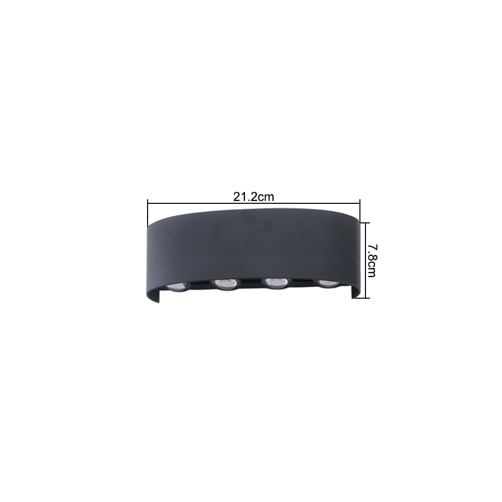 LED Wall Lamp Outdoor IP65 Waterproof Up Down luminous lighting Indoor Stair Garden Sconce Light Plastic AC110-220V