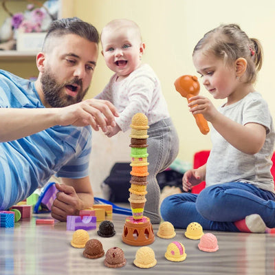 Children's Ice Cream Folding Play Home Toys Hand eye Coordination Parent Child Interactive Desktop Early Education Puzzle Toys