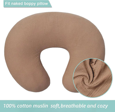 2PCS/set Nursing Pillow Cover for Breastfeeding Pillows Ultra-Soft Muslin Cotton Baby Nursing Pillow Fits Newborn Feeding Pillow