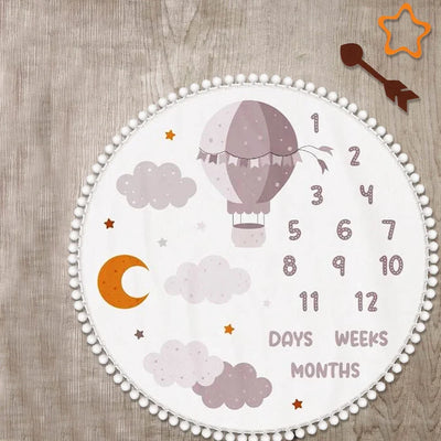 Ylsteed Flannel Month Milestone Blanket Baby First Year Calendar Monthly Growth Chart Shower Gift Newborn Photography  Backdrop