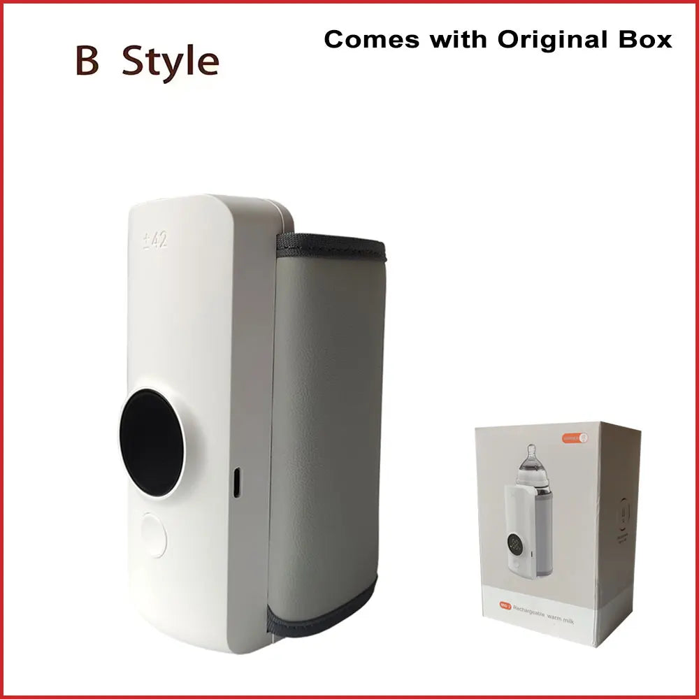 Rechargeable Portable Bottle Warmer with Fast Charging Cordless Milk Warmer with Temperature Control for Traveling Camping Home