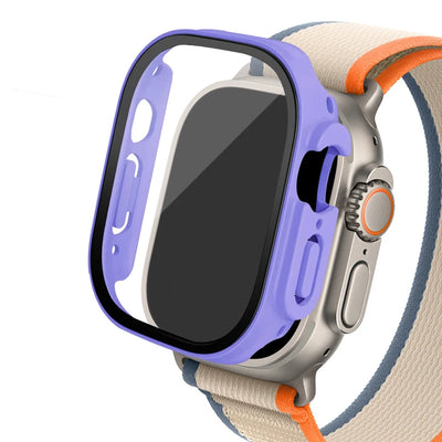 Glass+case For Apple Watch Ultra 2 case 49mm smartwatch PC Bumper+Screen Protector Tempered Cover iwatch series band Accessories