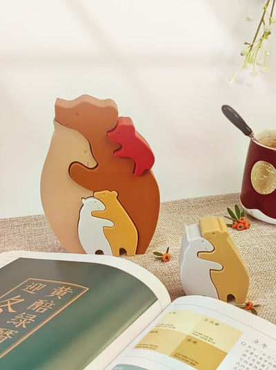 Hot Sell New Baby Silicone Animal Puzzle Kids Silicone Geometry Matching Board Baby Sensory Educational Toys