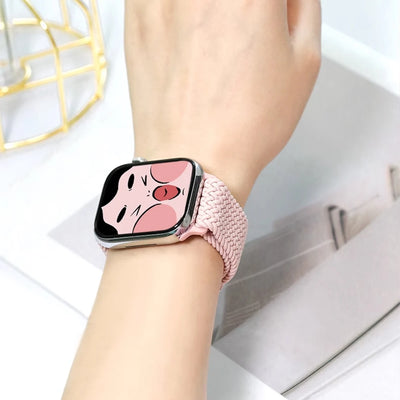 Braided Solo Loop For Apple watch band 45mm 44mm 40mm 49mm 38 41mm Elastic correa bracelet series 8 9 5 4 3 SE 6 7 Ultra 2 strap