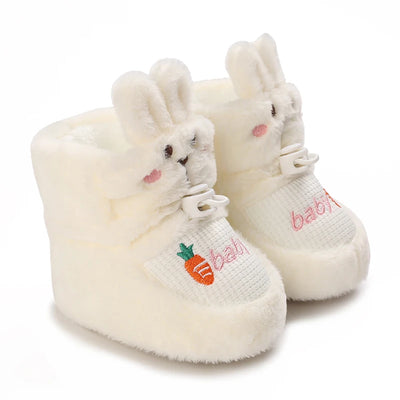 Winter Cute Cartoon Baby Boots for Boys and Girls Cotton Soft Sole Anti slip and Warm Preschool Children's Walking Shoes with