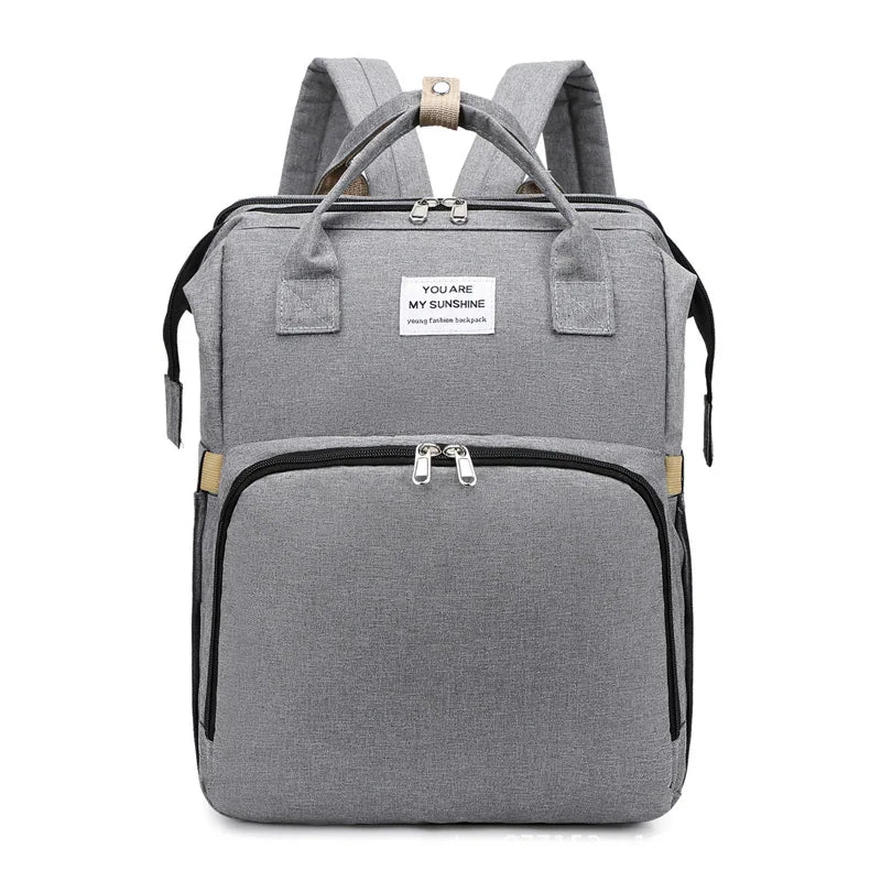 Folding Mommy Diaper Bags Baby Bed Fashion Women's Bag Maternity Nappy Diaper Bags Travel Milk Bottle Backpack Nursing Bags