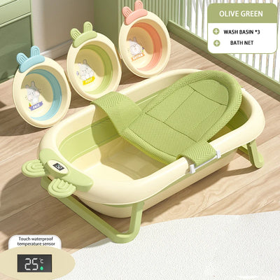 Baby Folding Tub Baby Tub 0-6 years old Large size Newborn Baby Products Bath Seat Bathtub Children's Baby Shower Tub Wash basin