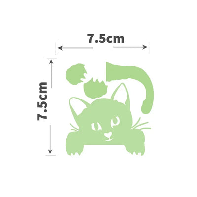 Cartoon Glow in the Dark Sticker Light Switch Sticker Luminous Wall Stickers Decal for Kids Room Decoration Home Decor Cat Fairy