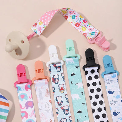 1PC BABY CARTOON PACIFIER CLIP CHAIN WITH FIXED BUTTON, ANTI-DROP BUCKLE STRAP, SOOTHER CHAIN FOR BABY FEEDING GIFT