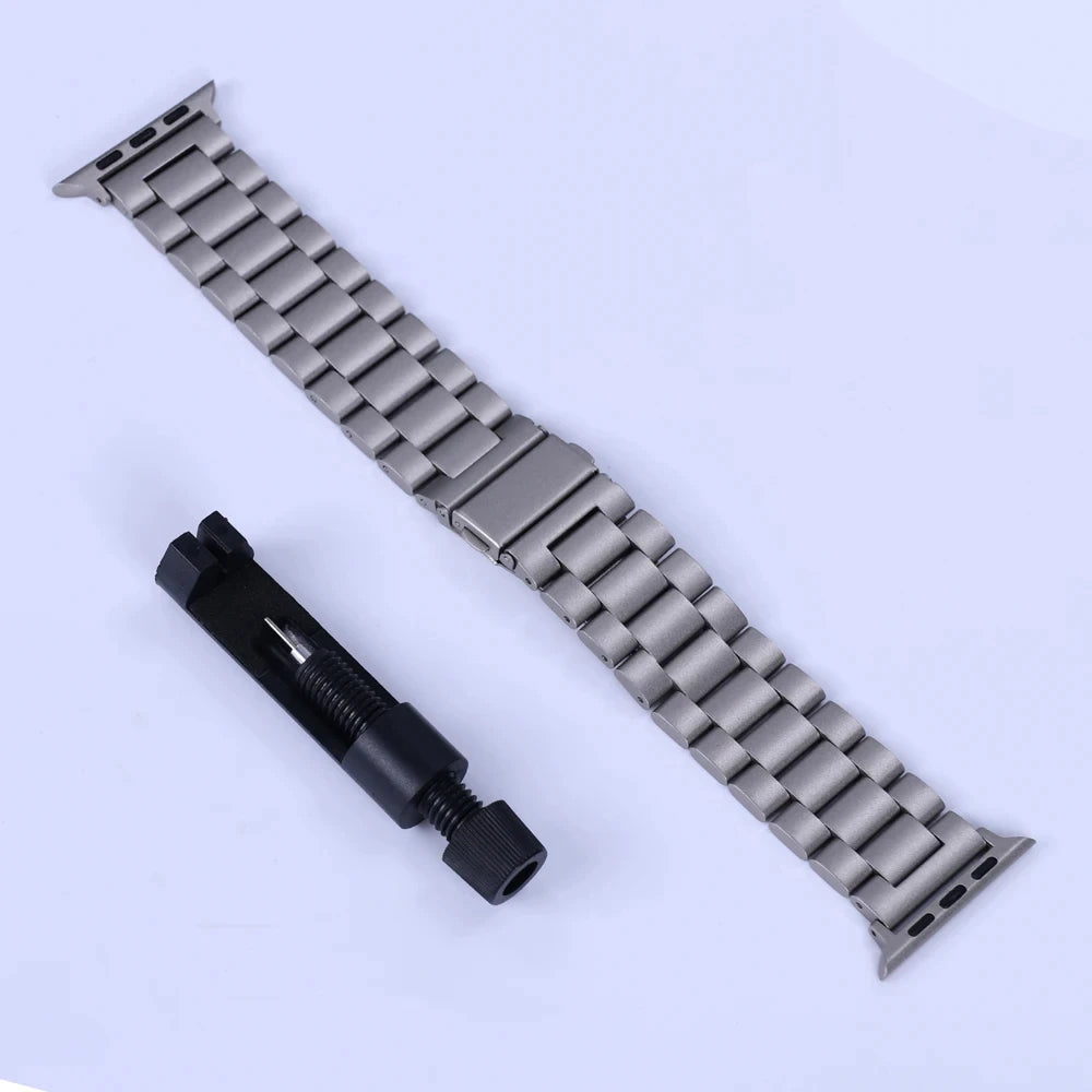 Stainless Steel Strap For Apple Watch 46mm Ultra 49mm Metal Wristband Bracelet For iWatch 10 9 8 5 4 SE 42mm Business Watchband