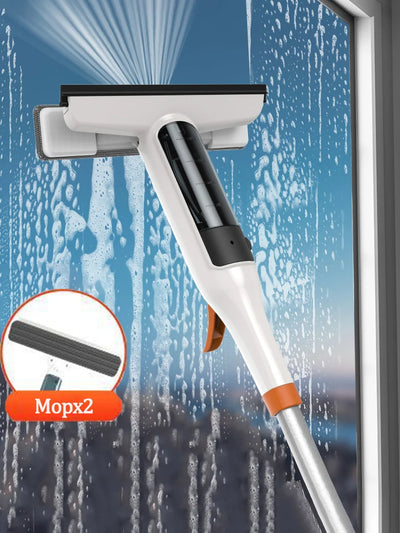 WINDOW CLEANER MOP HOUSEHOLD MULTIFUNCTIONAL WITH SILICONE SCRAPER GLASS SPRAY WASHER FOR GLASS OUTDOOR WINDOW CLEANING TOOL
