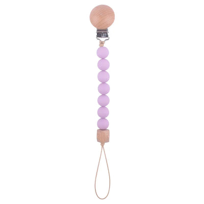New Baby Products Made of Beech Wood Pacifier Clip To Soothe Silicone Bite Grind Teeth Angle Pacifier Chain Baby Toys Bebes