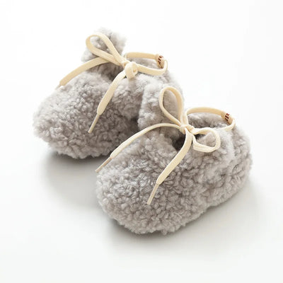Baby Shoes Winter Baby Boy Girl Booties Fluff Soft Toddler Shoes First Lamb Cashmere Anti-Slip Warm Newborn Infant Crib Shoes