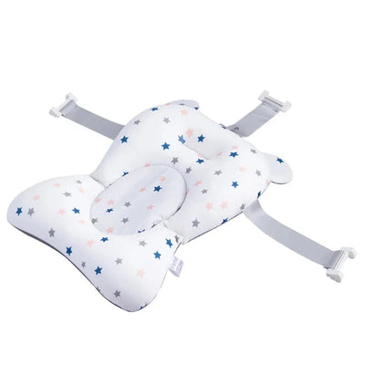 BABY BATH SEAT SUPPORT MAT FOLDABLE BATH TUB PAD & CHAIR NEWBORN BATHTUB PILLOW INFANT ANTI-SLIP SOFT COMFORT BODY CUSHION