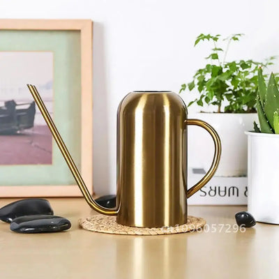 1500ml Long Mouth Watering Can Pot Stainless Steel Pot Sprinkling Tools Bonsai for Succulent Garden Watering Plants