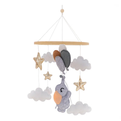 BABY CRIB MOBILE RATTLE TOY – SOFT FELT TEDDY VELVET PINK BEAR HANGING TOY WITH HOLDER FOR INFANTS (0-12 MONTHS)y Holder Bracket Crib Girl Toy