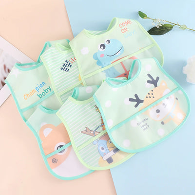 Random Mixed 3/5pcs Feeding Baby Bibs Waterproof No Sleeved Bibs for Baby Bib Saliva Boy Burp Cloths Newborn Slabbetjes Things