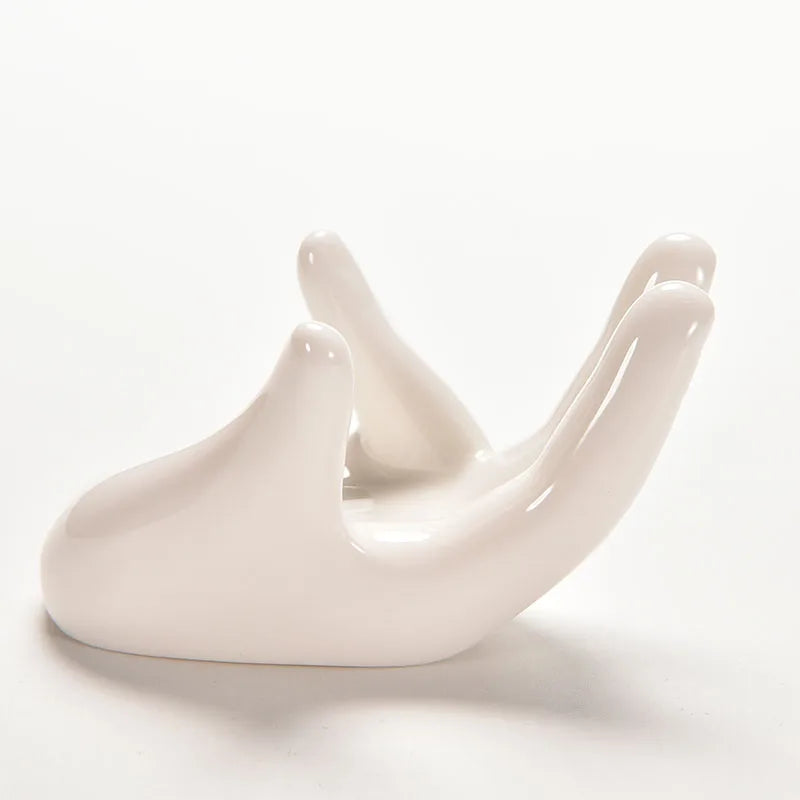 White Porcelain Ceramic Air Plant Tillandsia Holder Flower Office Desk Decor Chic Home Decoration Garden Ornaments