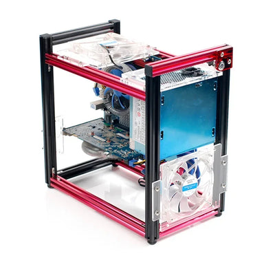 ATX/M-ATX Aluminum Computer Chassis Vertical Computer Gaming Case Rack Water-cooling Chassis Personality DIY MATX Gamer Cabinet