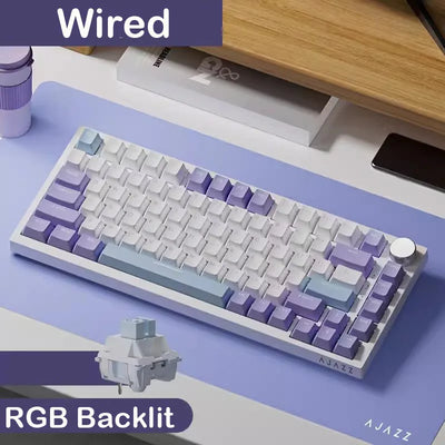 2025 AJAZZ AK820/AK820Pro Mechanical Keyboard TFT Screen Multifunctional Knob Gaming Keyboard Wired/2.4GHz/BT Connect PC