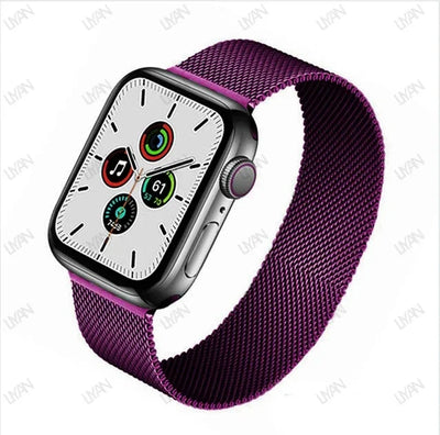 Milanese Loop for apple watch band 44mm 45mm 40mm 41mm 38-42mm pride bracelet iwatch series 9 8 7 6 SE 5 4 3 ultra 2 49mm strap