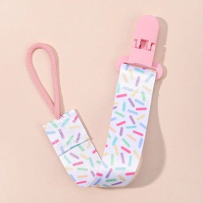 1PC BABY CARTOON PACIFIER CLIP CHAIN WITH FIXED BUTTON, ANTI-DROP BUCKLE STRAP, SOOTHER CHAIN FOR BABY FEEDING GIFT