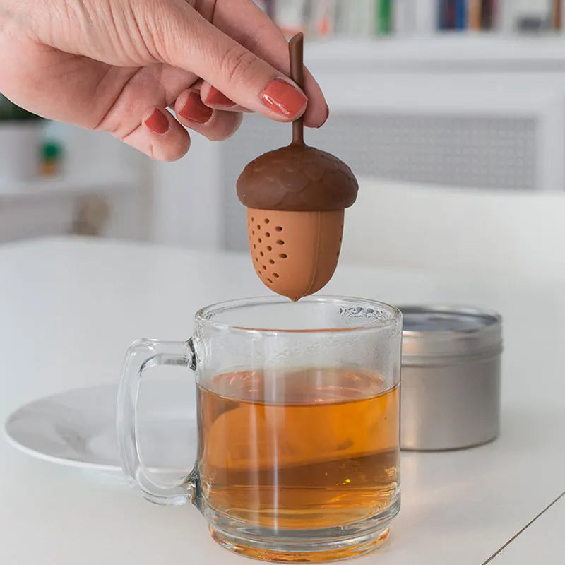 1pc Acorn Mini Tea Strainer Silicone Tea Drainer Pinecone Tea Brewer Silicone Tea Brewer