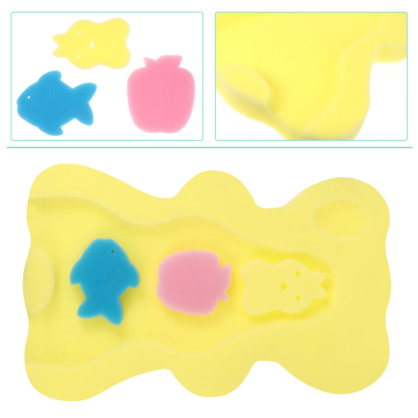 Bath Mat Sponge Newborn Bathroom Mats Cushion Tub Infant Support Skin-friendly