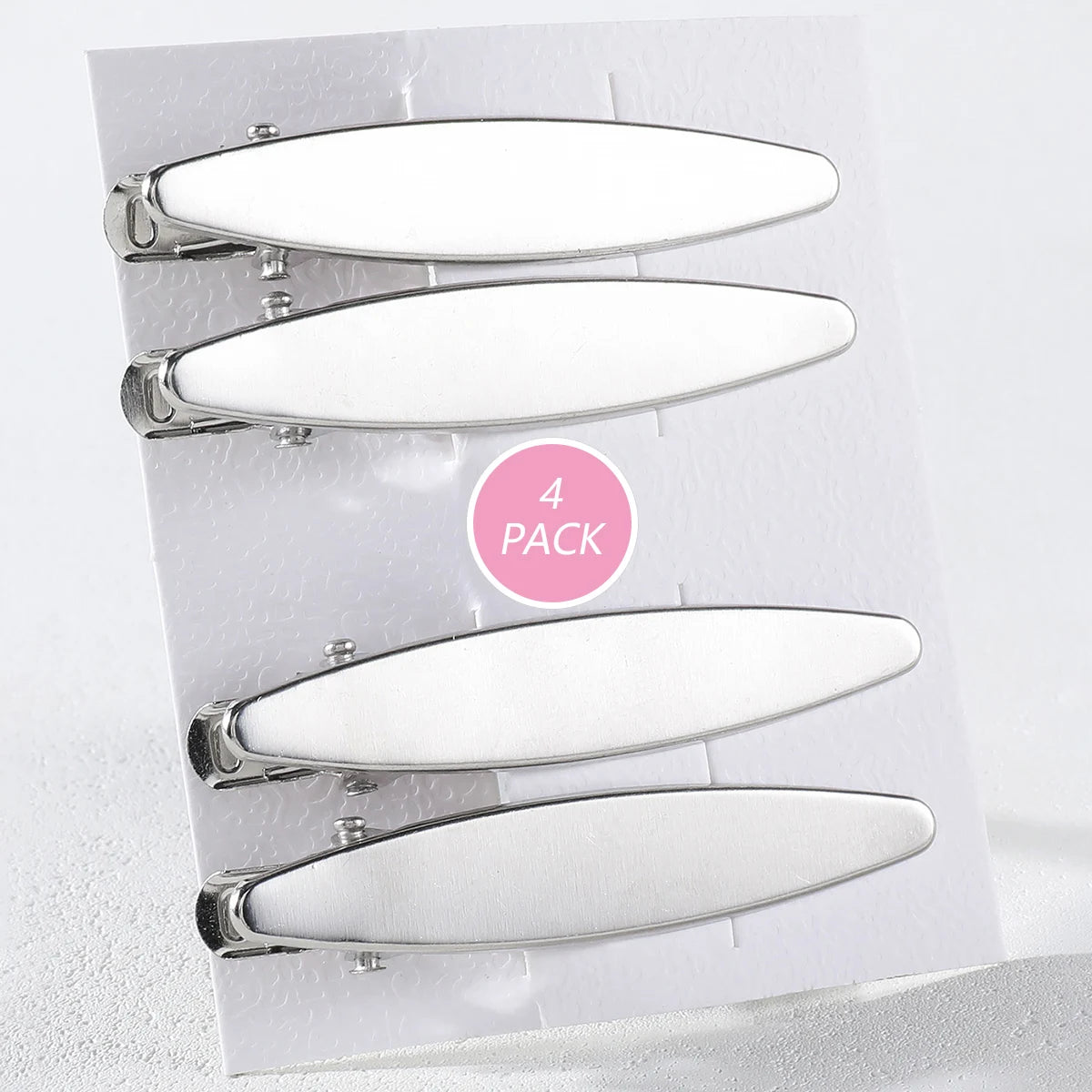 4/24Pcs Silver Y2k Hair Clips for Women Elegant Metal Duckbill Clip Gilrs Hairpins Side Bangs Barrettes Girls Hair Accessories