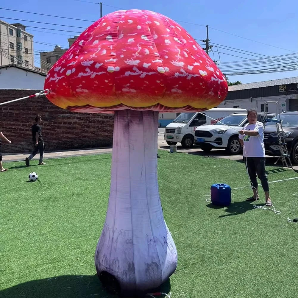 8.2ft Height Giant Outdoor Garden Decoration LED Inflatable Mushroom for Stage, Mall, Courtyard, Road Decoration