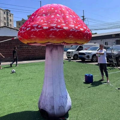 8.2ft Height Giant Outdoor Garden Decoration LED Inflatable Mushroom for Stage, Mall, Courtyard, Road Decoration