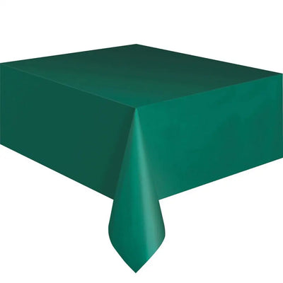 Disposable Plastic Party Wedding Tablecloth Set Catering Meal Tableware Table Cloth Rectangular Solid Color Table Cover Decor