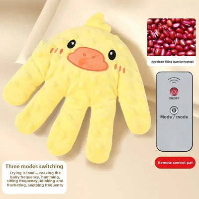 ELECTRIC BABY SOOTHING PALM PILLOW WITH REMOTE CONTROL – HEATED SIMULATED SLAPPING HAND SLEEP AID FOR NEWBORNS