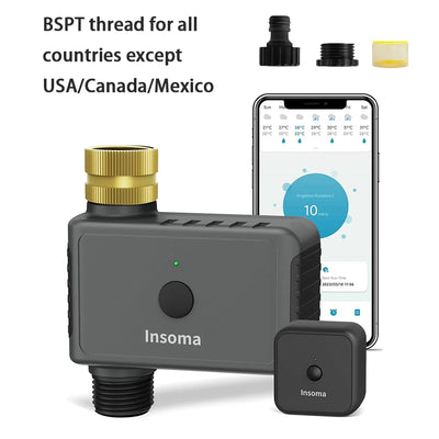 Insoma Wifi Automatic Sprinkle Timer with Brass Swivel Garden Water Timer Smart Irrigation Watering System Hose Control Tools